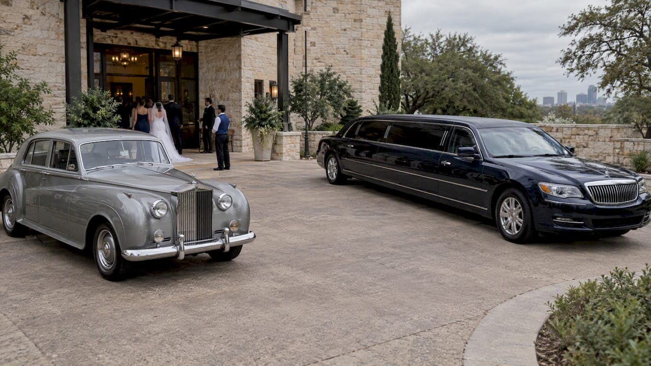 Wedding Photos or Passenger Space? Classic Car vs. Limo
